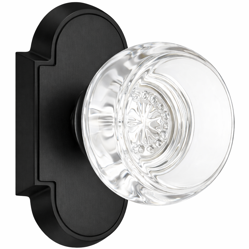 Magnifique® Arched Door Set with Round Crystal Knobs (Several Finishes Available)