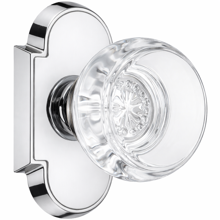 Magnifique® Arched Door Set with Round Crystal Knobs (Several Finishes Available)