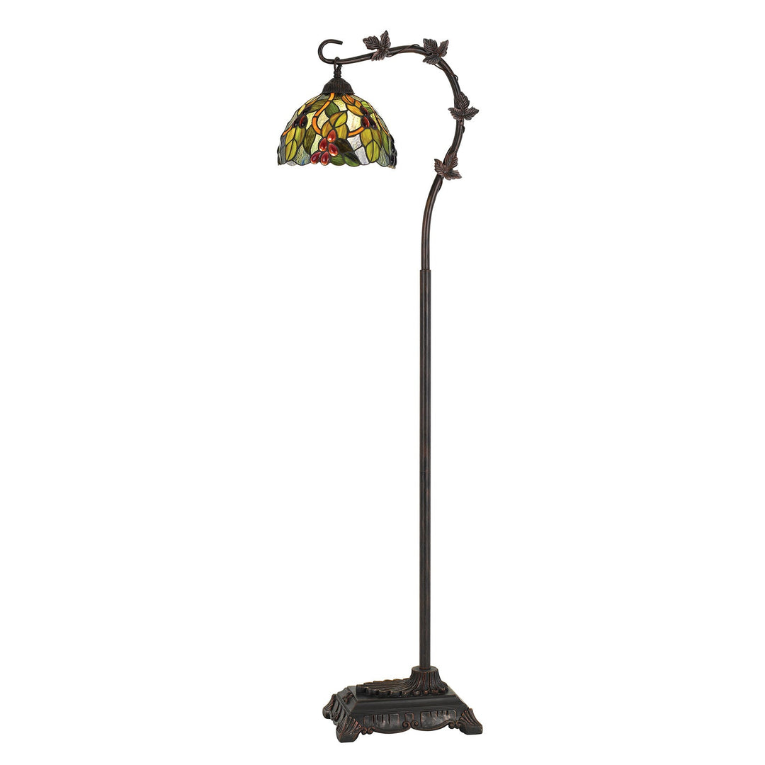 60W COTULLA DOWNBRDIGE TIFFANY METAL FLOOR LAMP Cal Lighting