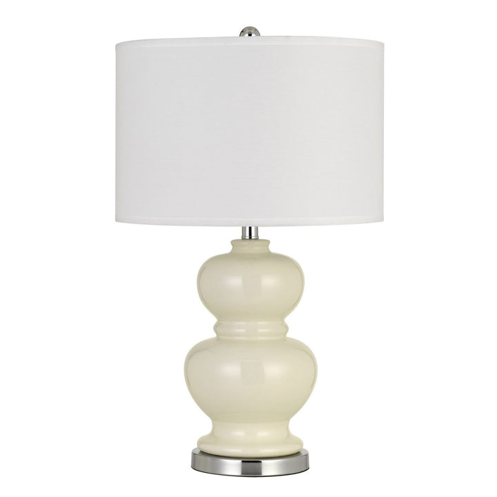 BERGAMO CERAMIC TABLE LAMP WITH HARDBACK WHITE FABRIC SHADE (SOLD AND PRICED AS PAIRS) Cal Lighting