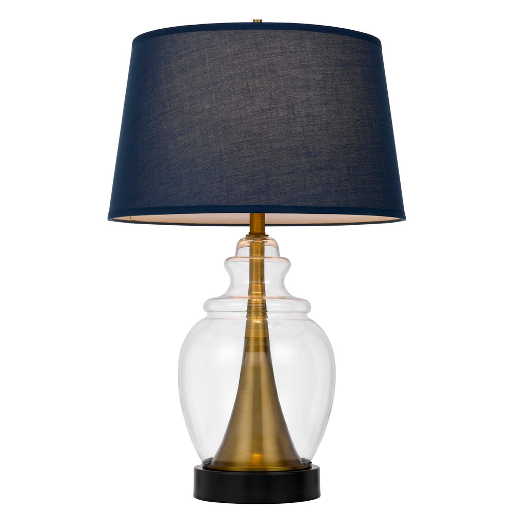 CUPOLA GLASS/METAL TABLE LAMP Cal Lighting