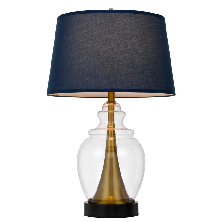 CUPOLA GLASS/METAL TABLE LAMP Cal Lighting