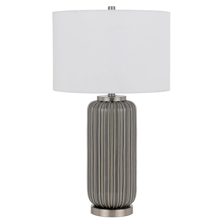 RODANO CERAMIC TABLE LAMP WITH HARDBACK DRUM SHADE Cal Lighting