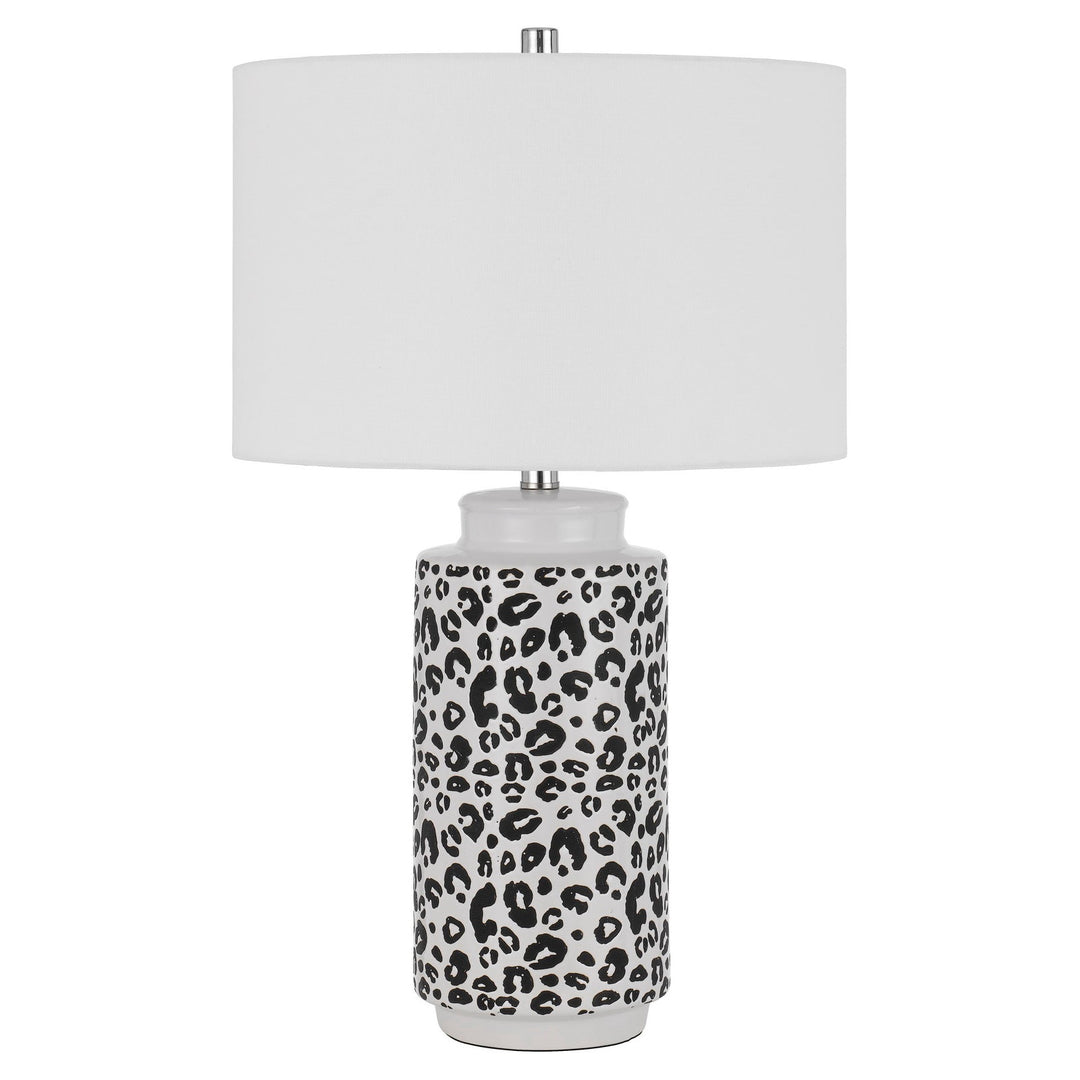 EXETER CERAMIC TABLE LAMP WITH HARDBACK DRUM SHADE Cal Lighting