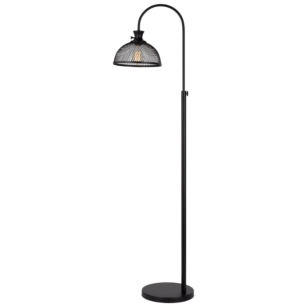 60W LEWISTON METAL DOWNBRIDGE ADJUSTABLE FLOOR LAMP WITH MESH SHADE Cal Lighting