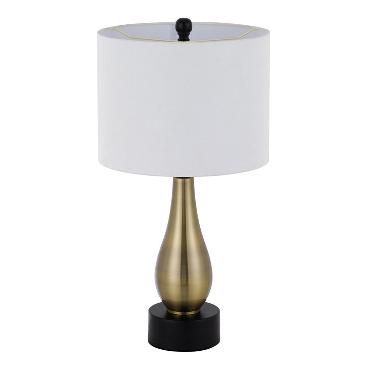 100W ASHLAND METAL TABLE LAMP WITH HARDBACK DRUM FABRIC SHADE (SOLD AS PAIRS) Cal Lighting