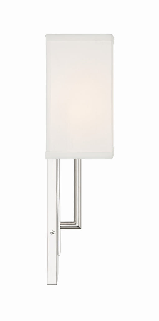 Crystorama Crystorama Brent 1 Light Polished Nickel Sconce