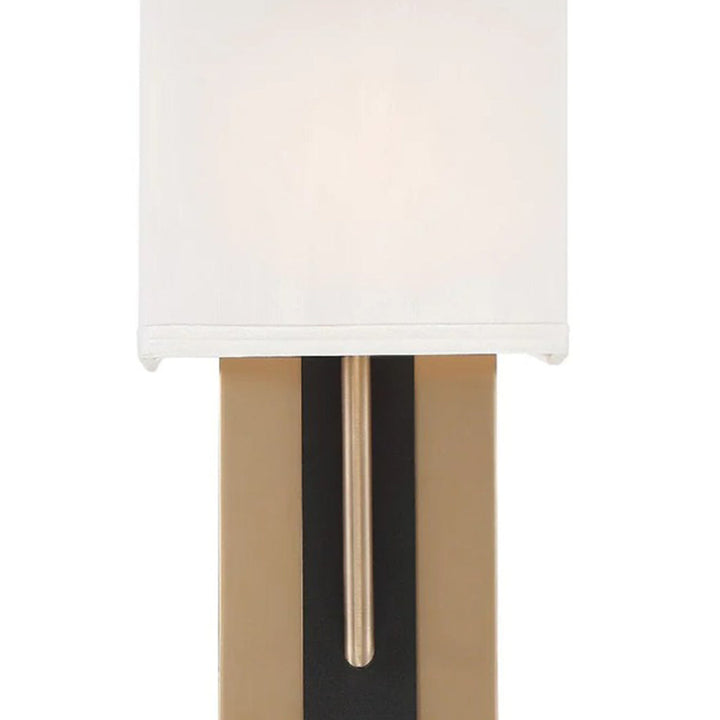 Crystorama Crystorama Brent 1 Light Vibrant Gold + Black Forged Sconce