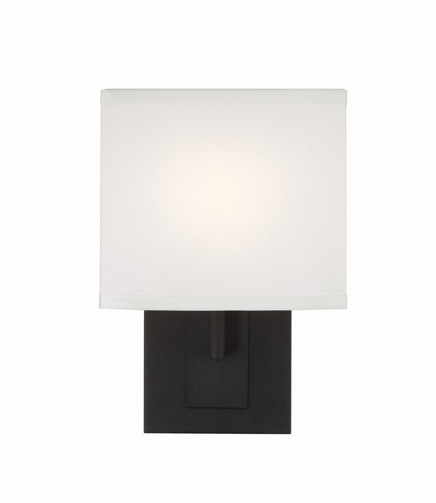 Crystorama Crystorama Brent 1 Light Black Forged Sconce