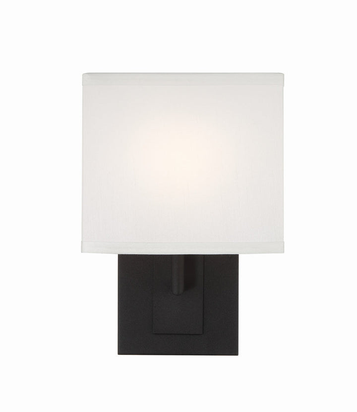 Crystorama Crystorama Brent 1 Light Black Forged Sconce