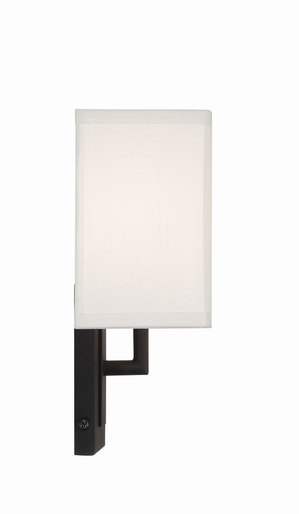 Crystorama Crystorama Brent 1 Light Black Forged Sconce