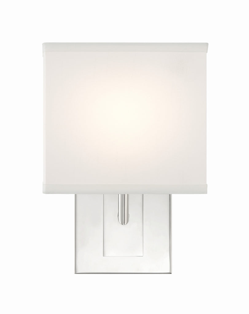 Crystorama Crystorama Brent 1 Light Polished Nickel Sconce