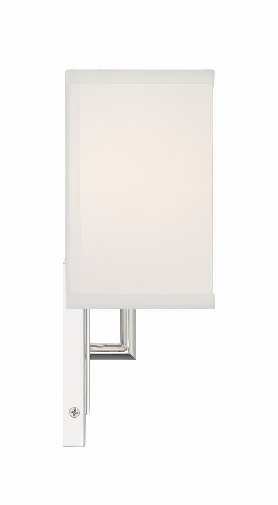 Crystorama Crystorama Brent 1 Light Polished Nickel Sconce