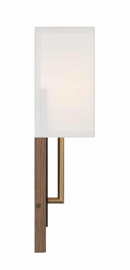 Crystorama Crystorama Brent 1 Light Matte Black + Vibrant Gold Sconce