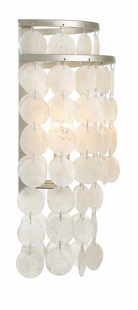 Crystorama Crystorama Brielle 2 Light Antique Silver Sconce