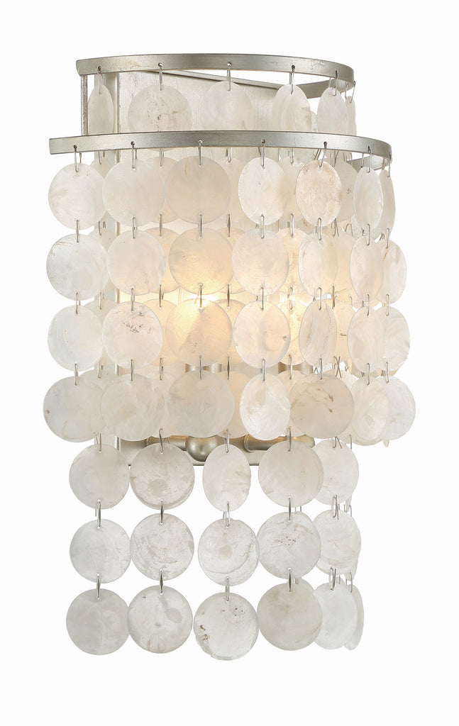 Crystorama Crystorama Brielle 2 Light Antique Silver Sconce