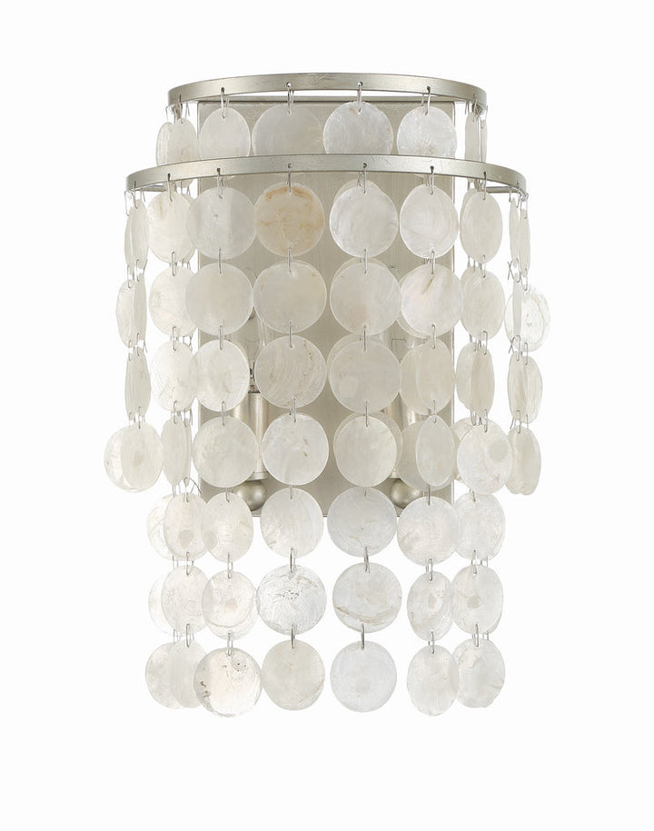 Crystorama Crystorama Brielle 2 Light Antique Silver Sconce
