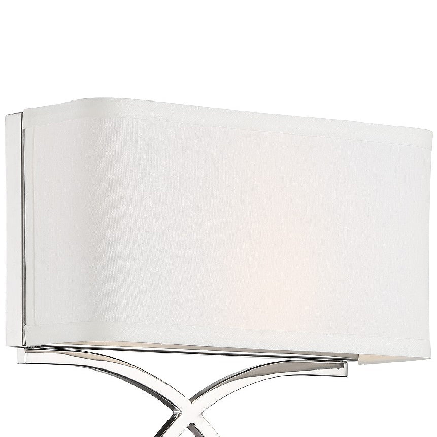 Crystorama Crystorama Brinkley 2 Light Polished Nickel Sconce