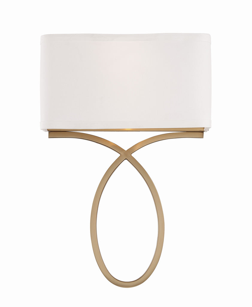 Crystorama Crystorama Brinkley 2 Light Polished Nickel Sconce