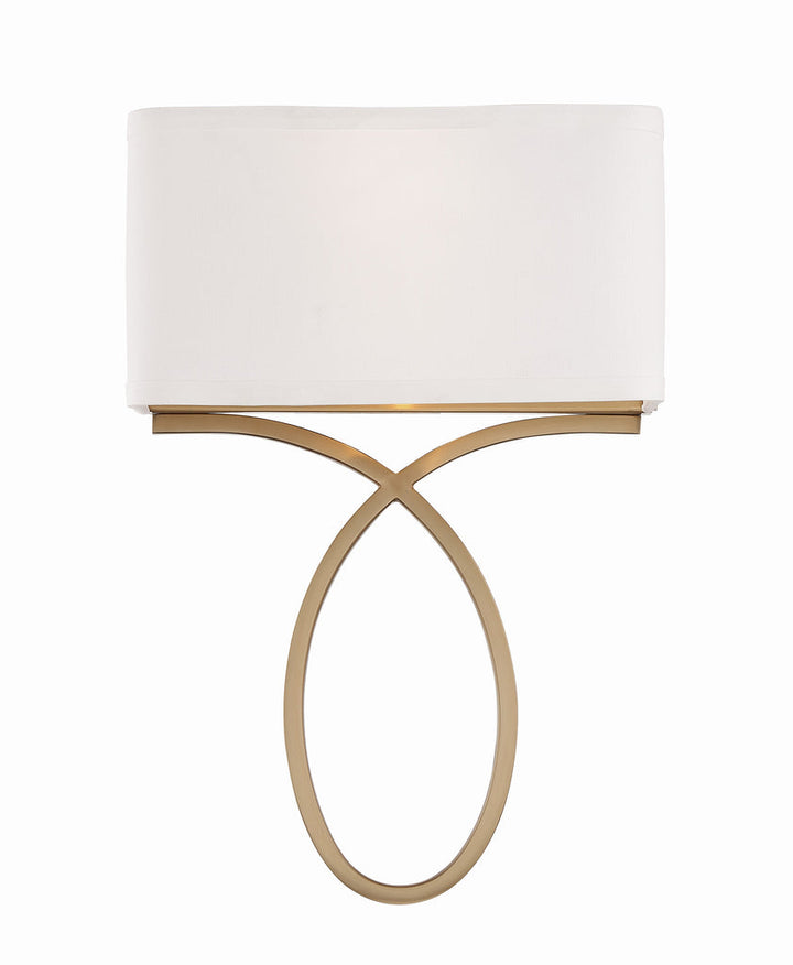 Crystorama Crystorama Brinkley 2 Light Polished Nickel Sconce