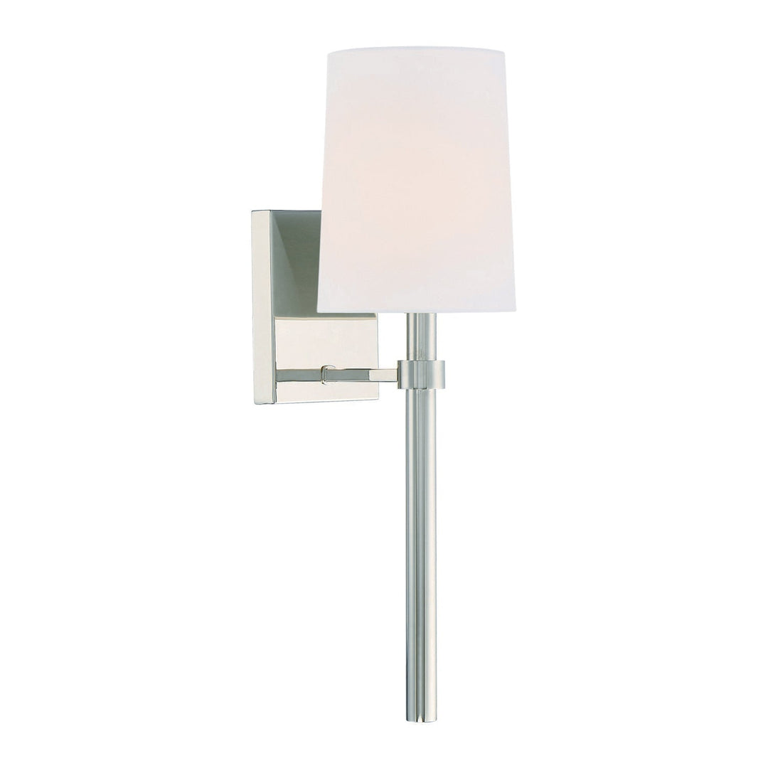 Crystorama Crystorama Bromley 1 Light Polished Nickel Sconce