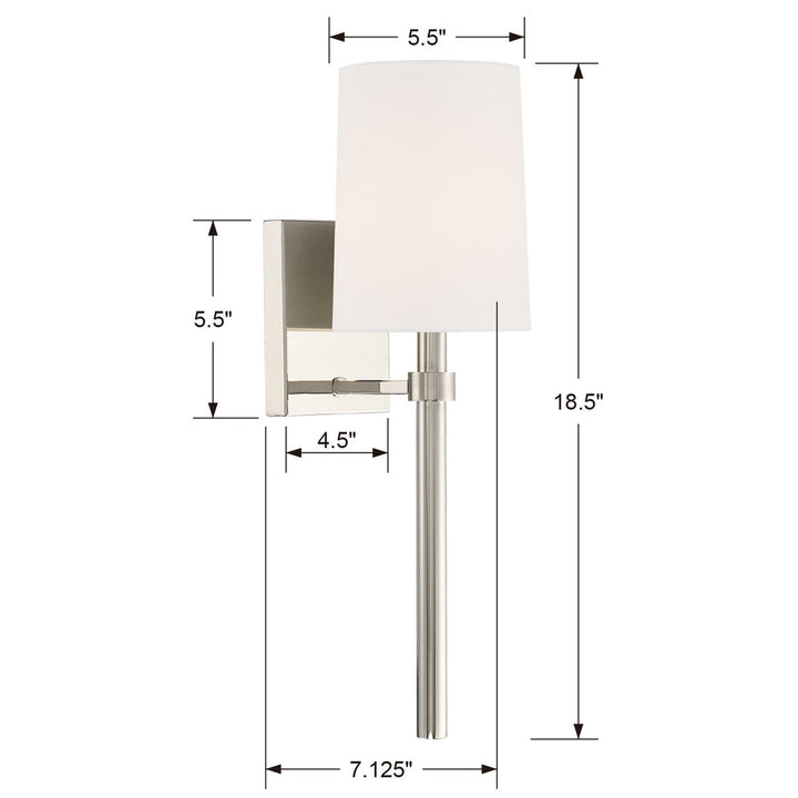 Crystorama Crystorama Bromley 1 Light Black Forged Sconce