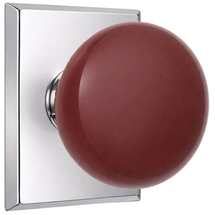 Magnifique® Rectangular Door Set with Brown Porcelain Knobs (Several Finishes Available)