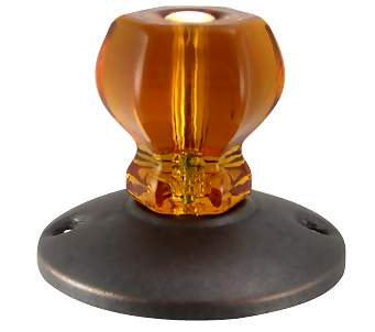 Art Deco Style Amber Glass Robe Hook COPPER MOUNTAIN HARDWARE