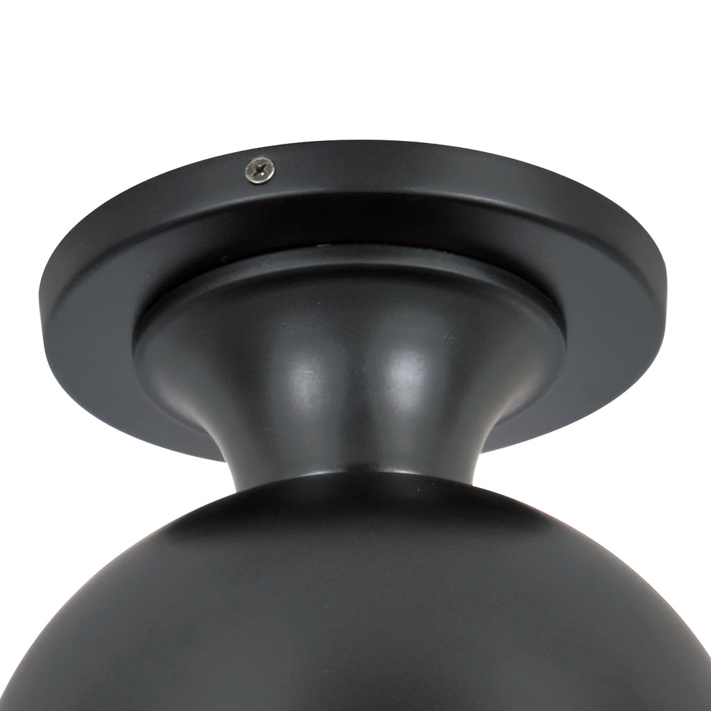 Brian Patrick Flynn Capsule 1 Light Matte Black + Textured Gold Outdoor Semi Flush Mount Crystorama