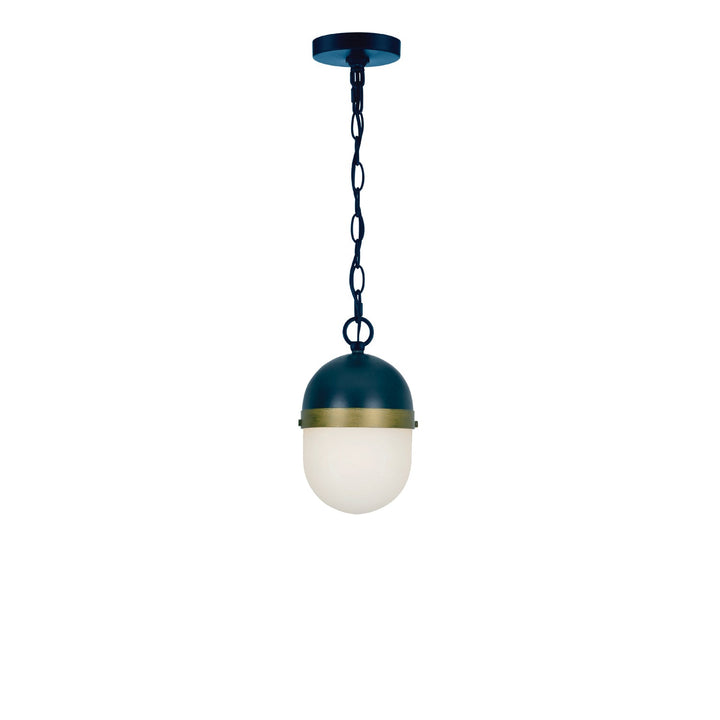 Brian Patrick Flynn Capsule 3 Light Matte Black + Textured Gold Outdoor Pendant Crystorama