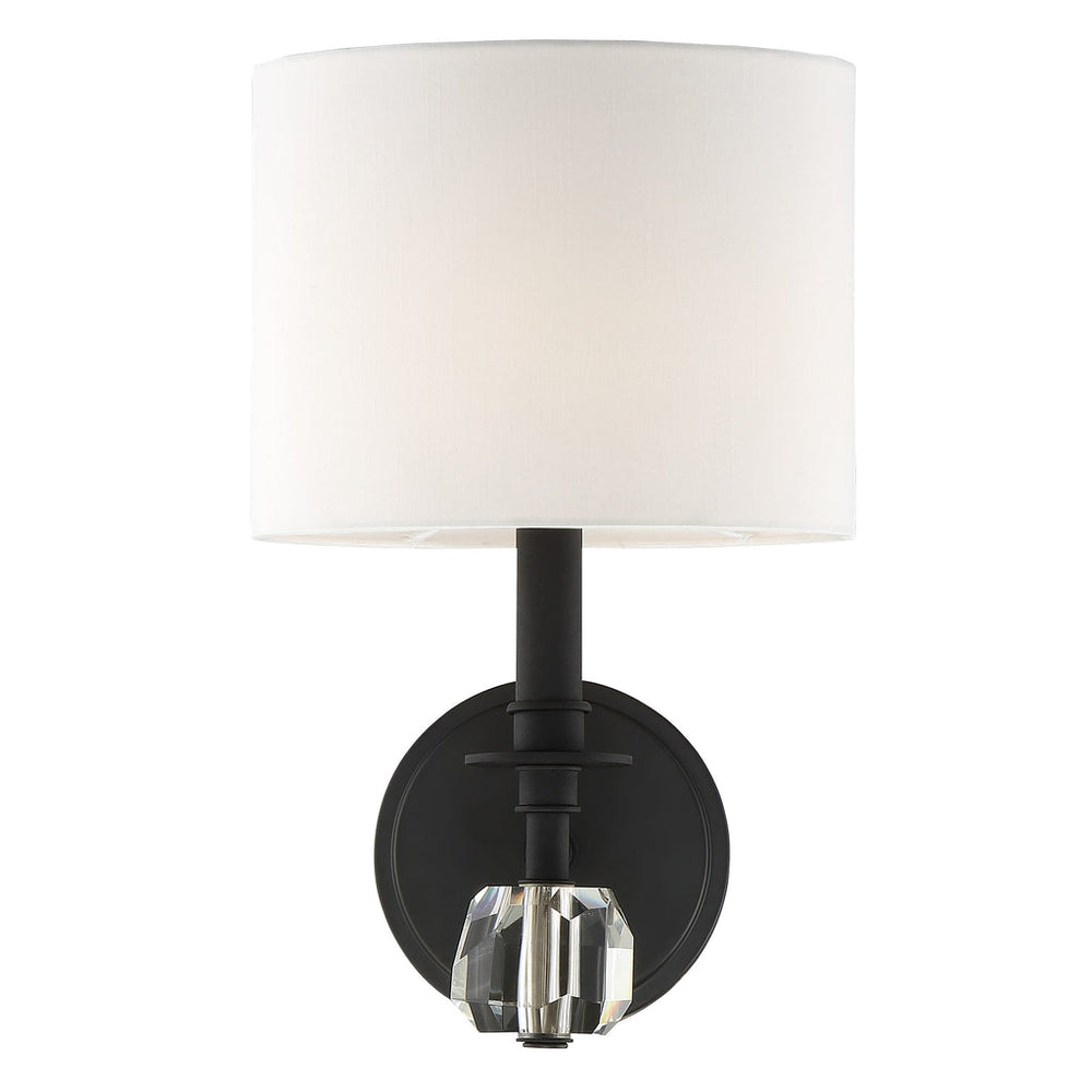 Crystorama Crystorama Chimes 1 Light Black Forged Sconce