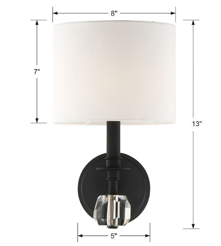 Crystorama Crystorama Chimes 1 Light Aged Brass Sconce