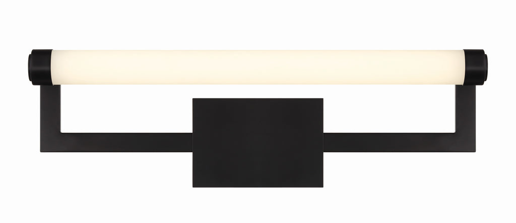 Clinton Integrated LED Matte Black Bathroom Vanity Crystorama