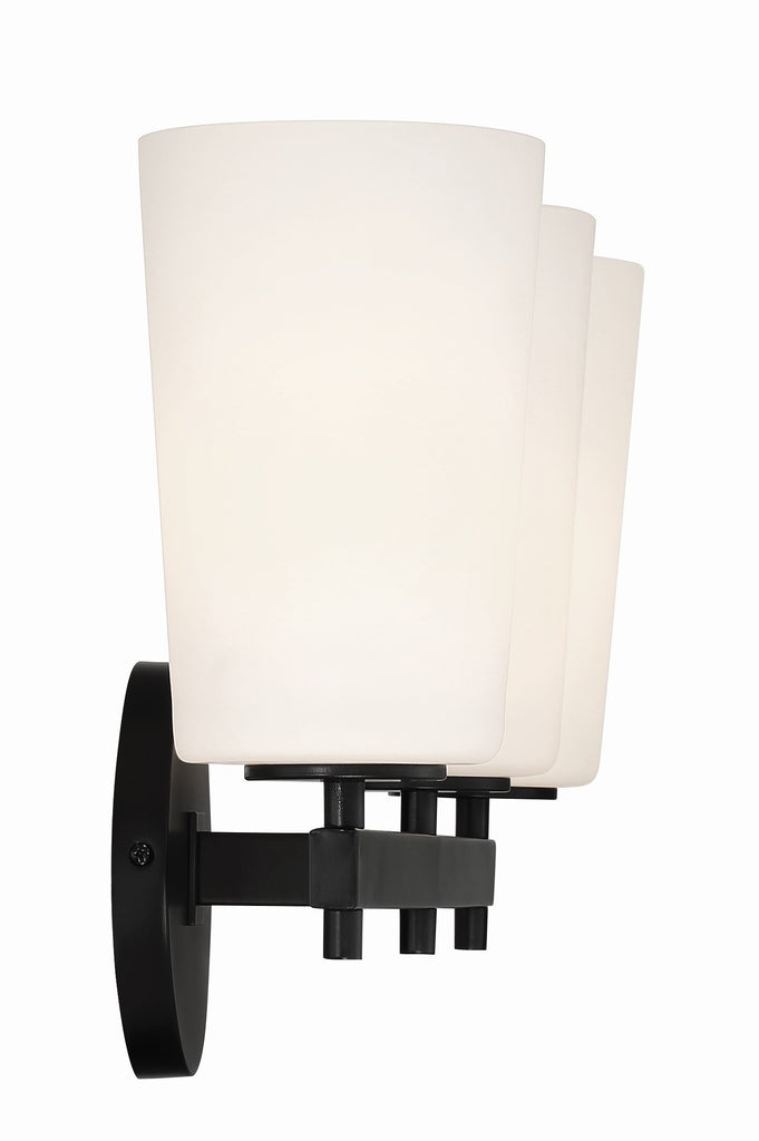 Colton 3 Light Black Bathroom Vanity Crystorama