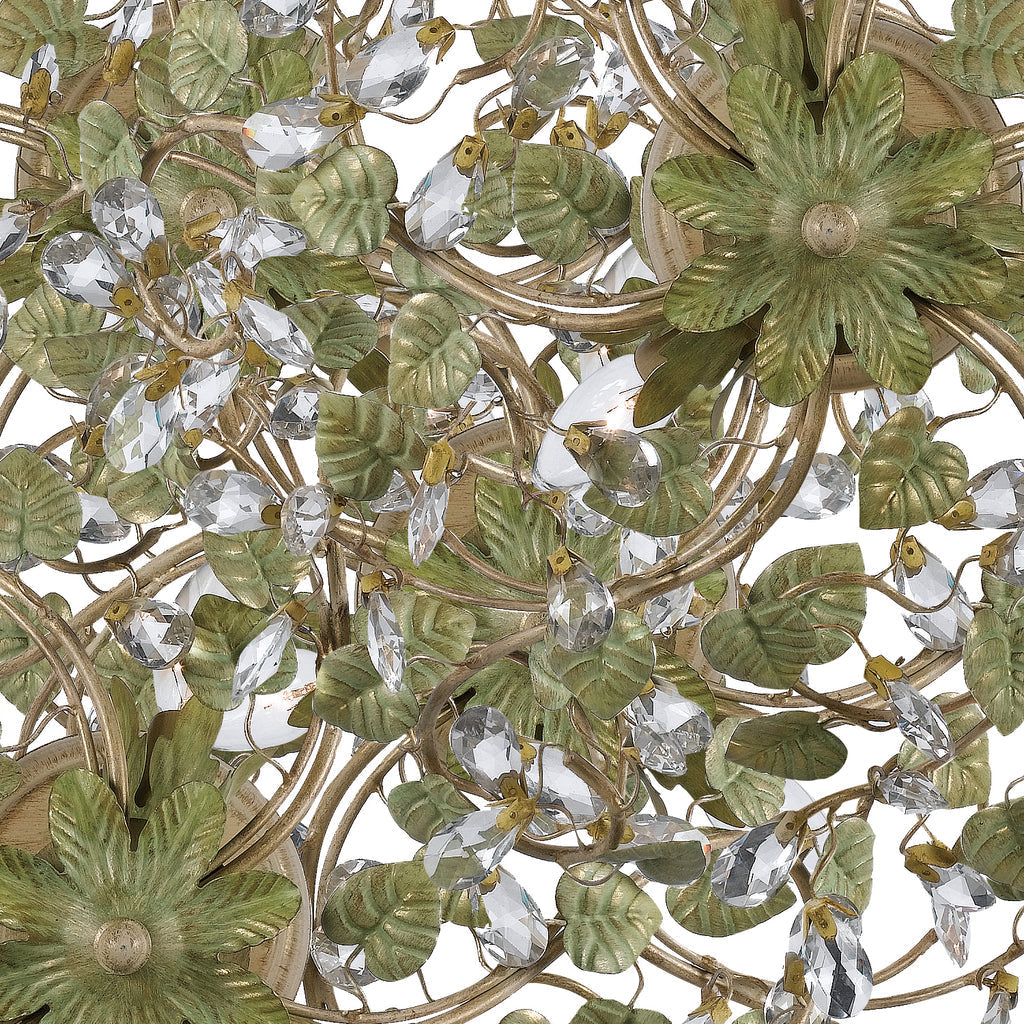 Crystorama Crystorama Josie 5 Light Champagne Green Tea Semi Flush Mount