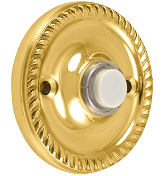 Solid Brass Georgian Roped Doorbell (Several Finishes Available)