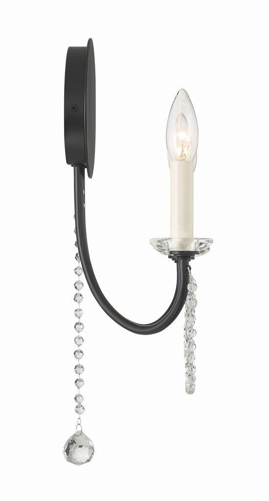 Crystorama Crystorama Delilah 2 Light Matte Black Sconce