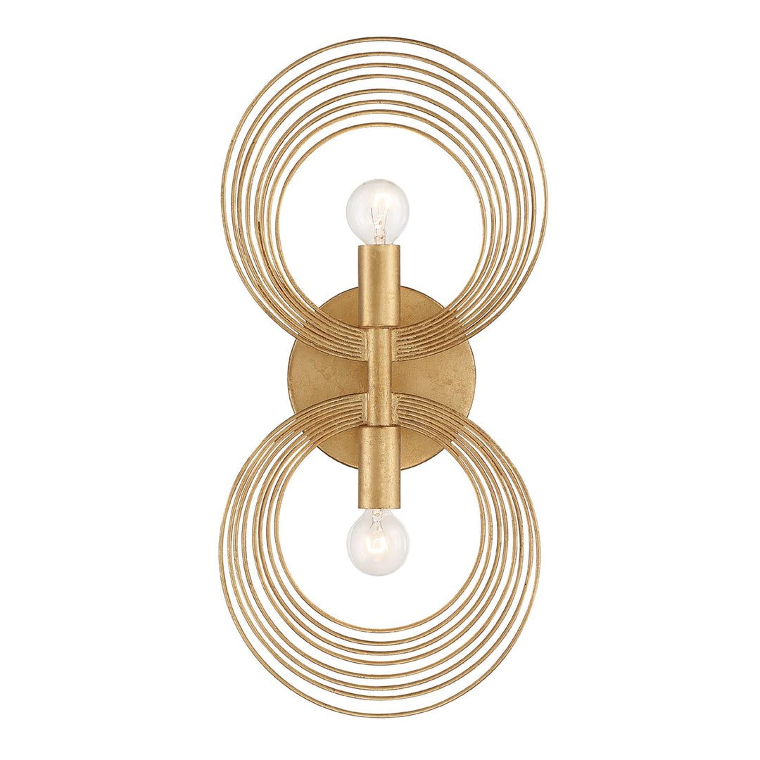Crystorama Crystorama Doral 2 Light Renaissance Gold Sconce