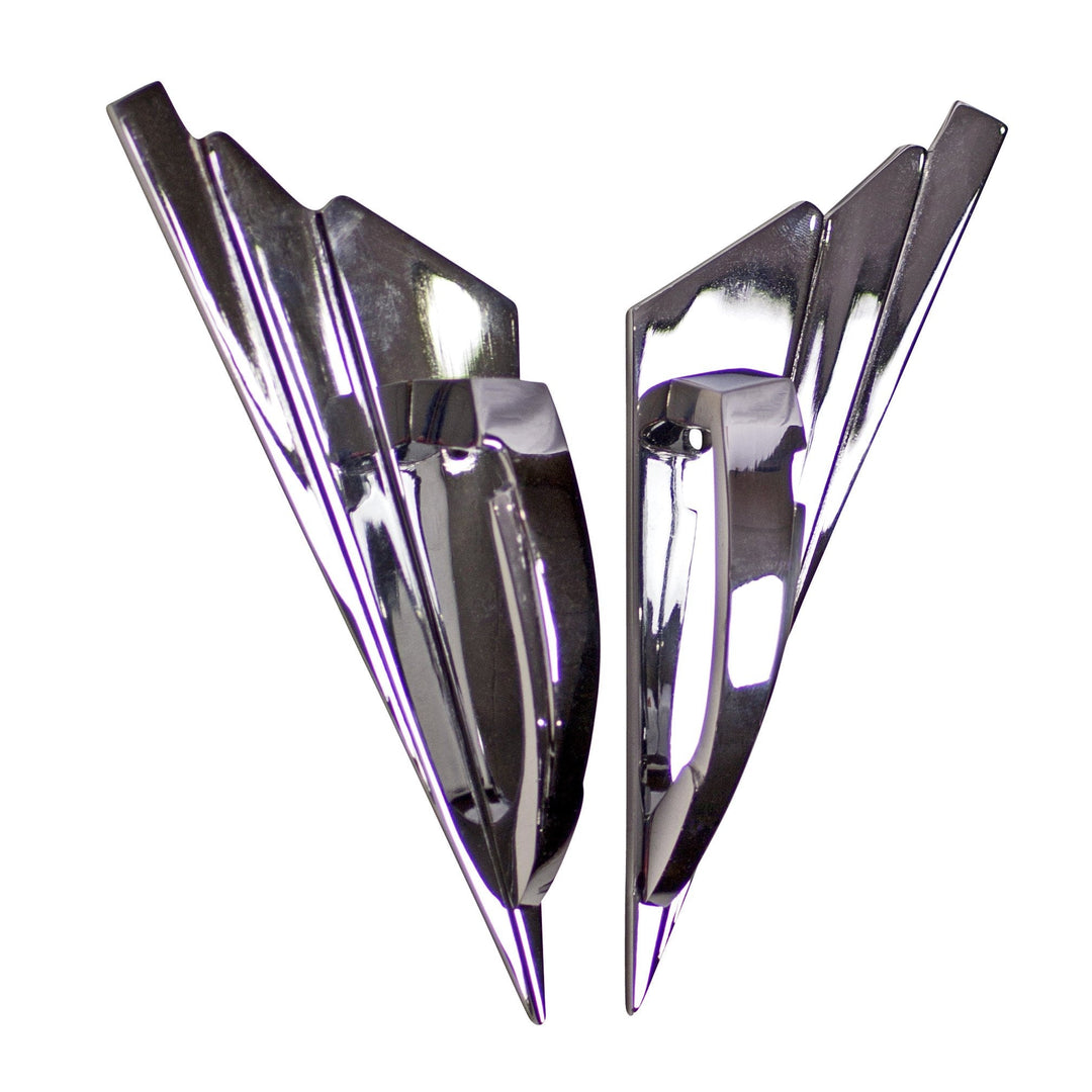 6 Inch Solid Brass Art Deco Style Cabinet and Furniture Pull Set (Polished Chrome Finish) COPPER MOUNTAIN HARDWARE