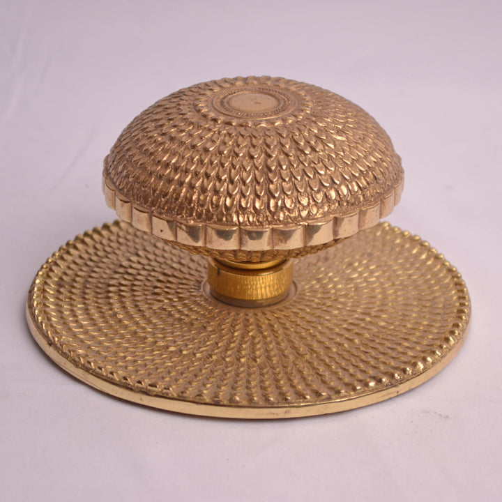 Ormolu French Center Door Knob with Backplate COPPER MOUNTAIN HARDWARE