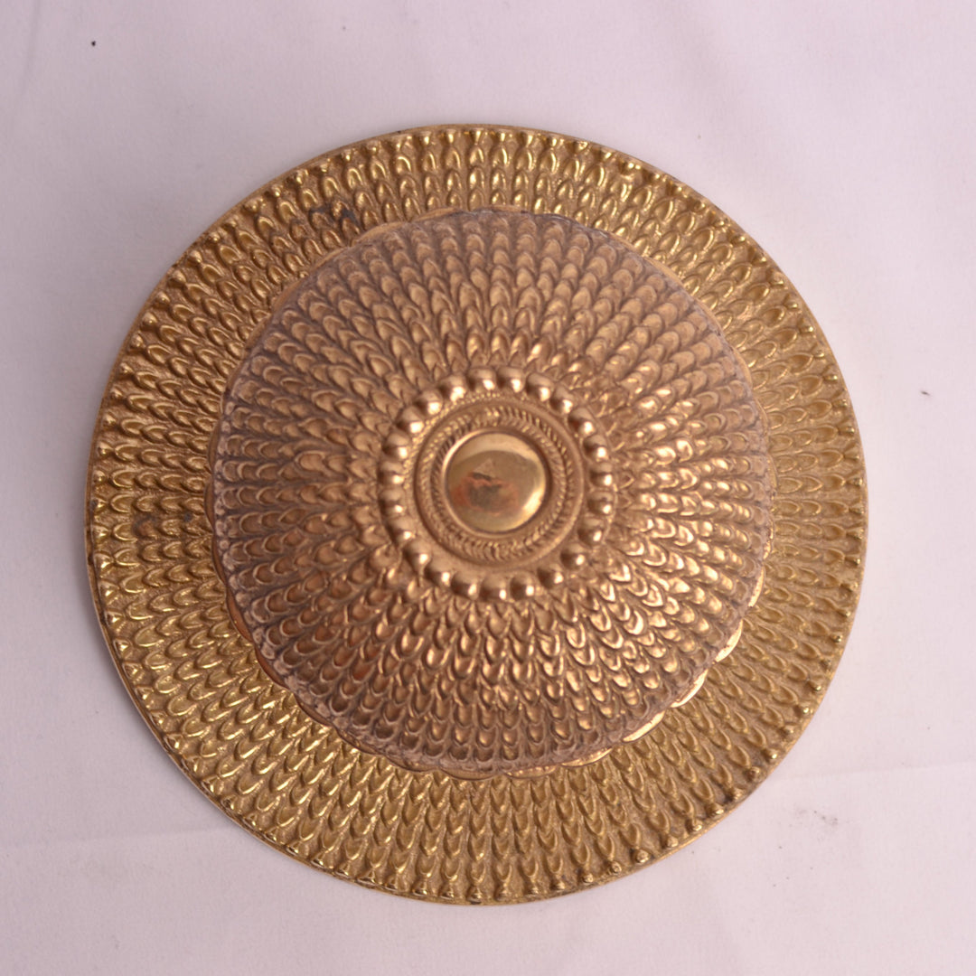 Ormolu French Center Door Knob with Backplate COPPER MOUNTAIN HARDWARE