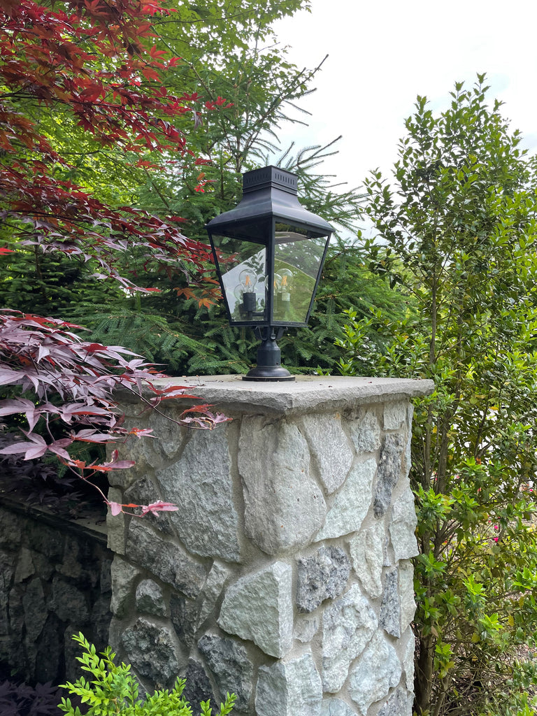 Dumont 3 Light Graphite Outdoor Post Crystorama