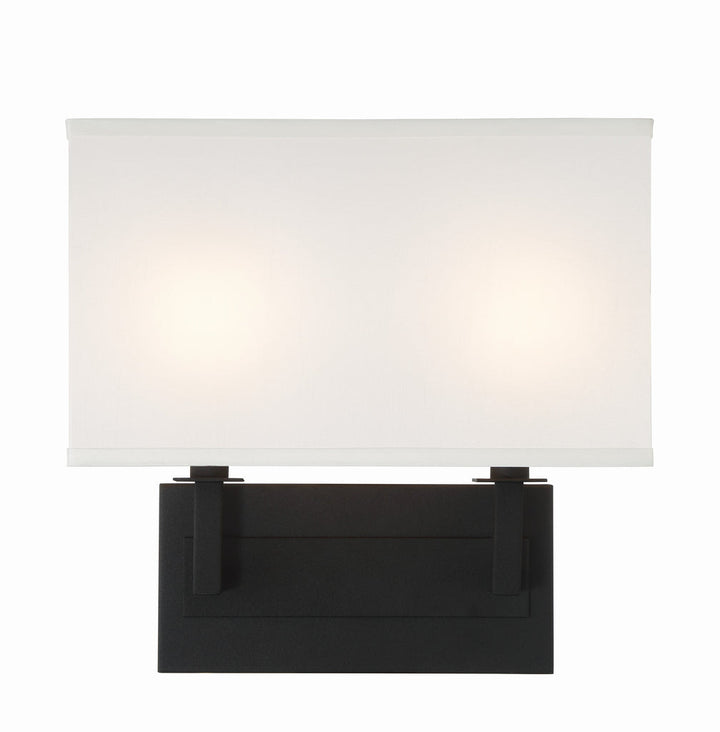 Crystorama Crystorama Durham 2 Light Black Forged Sconce