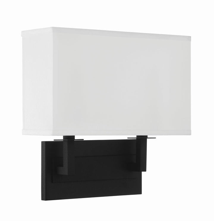 Crystorama Crystorama Durham 2 Light Black Forged Sconce