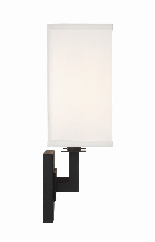 Crystorama Crystorama Durham 2 Light Black Forged Sconce