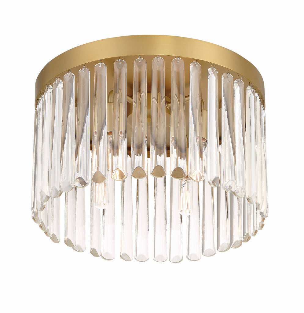 Emory 4 Light Modern Gold Flush Mount Crystorama