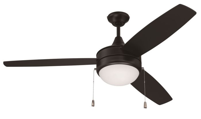 Antique Hardware 52" Phaze Energy Star 3 in Flat Black w/ Flat Black/Greywood Blades Ceiling Fan