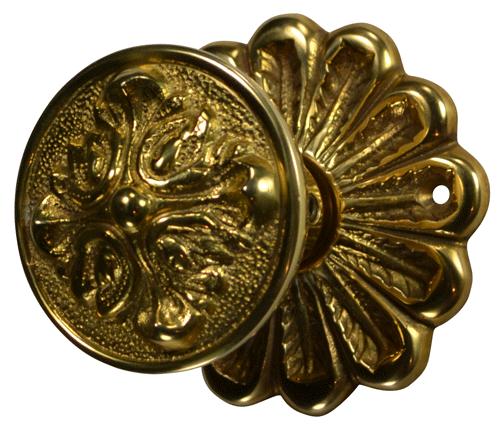 Solid Brass Romanesque Style Door Knob Set COPPER MOUNTAIN HARDWARE