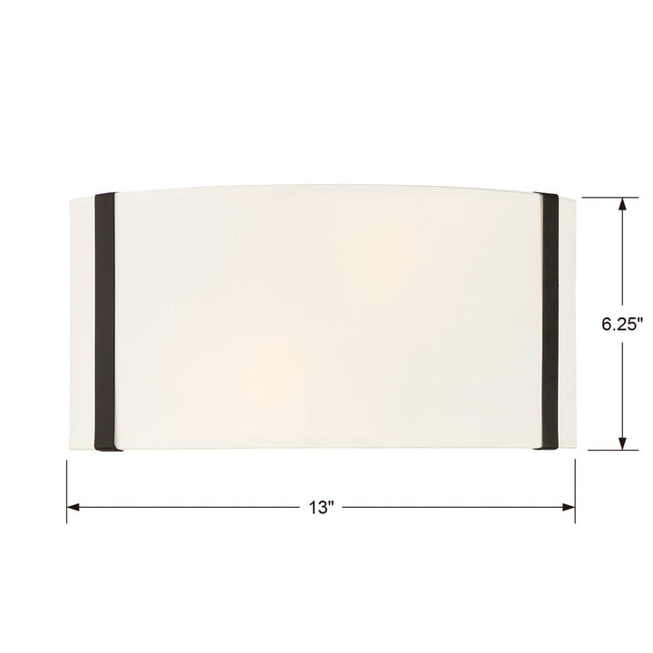 Crystorama Crystorama Fulton 2 Light Black Sconce