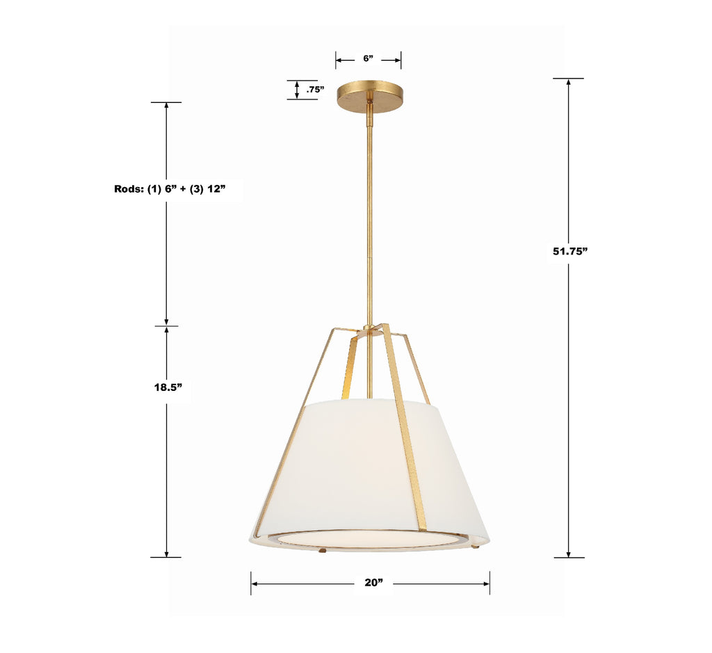 Crystorama Crystorama Fulton 3 Light Antique Gold Chandelier